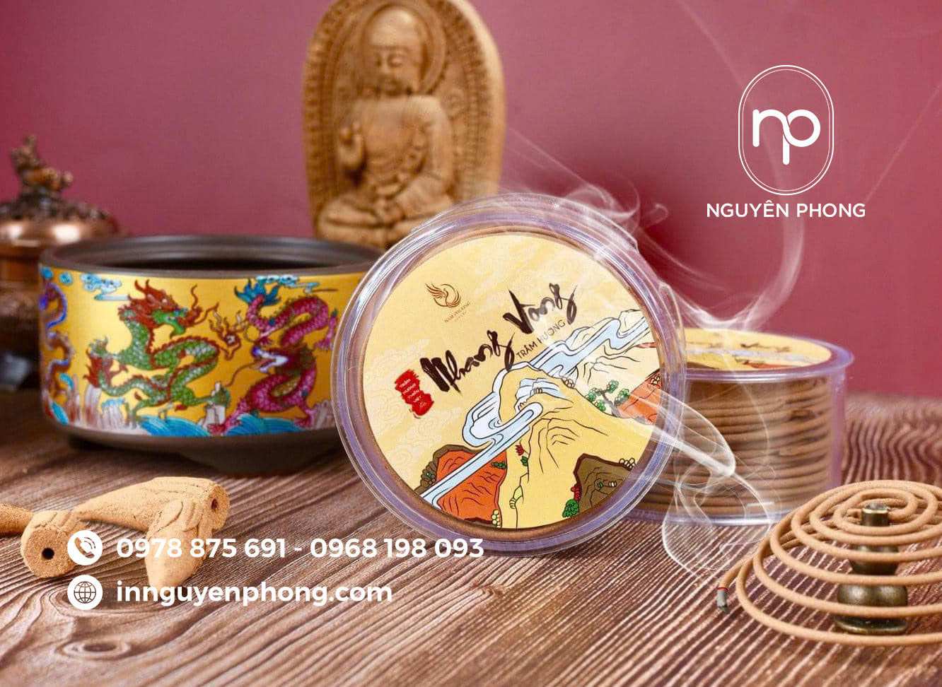 Thiết kế tem dán trầm hương theo yêu cầu